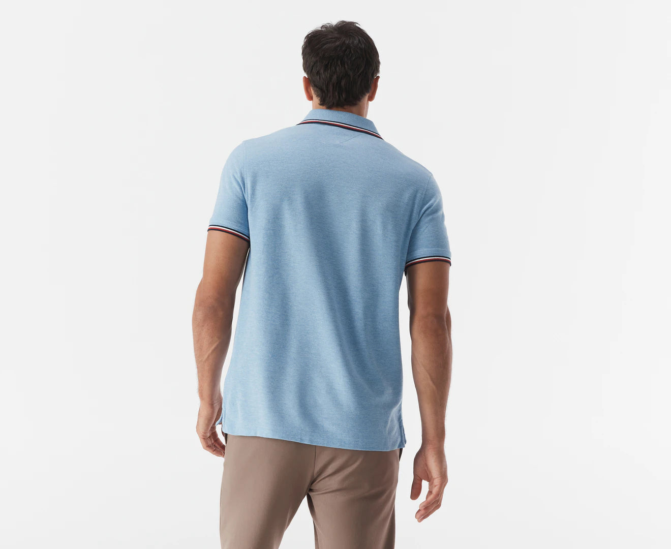 Men'S Winston Solid Wicking Polo Shirt - Blue Heather
